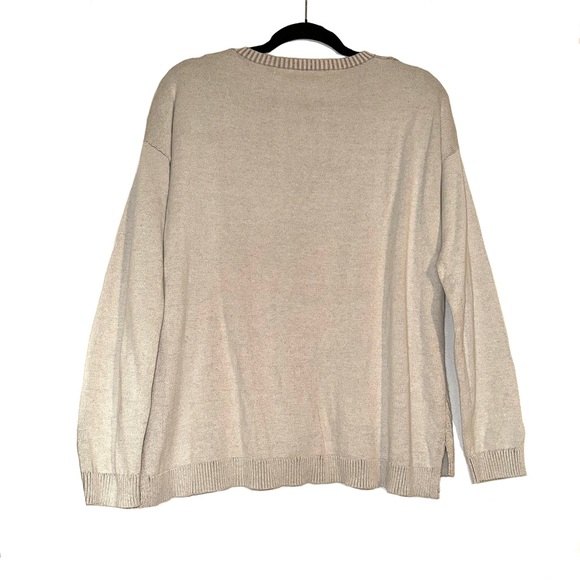 Woolrich V-Neck Cable knit Long Sleeve Sweater LARGE - Picture 2 of 7